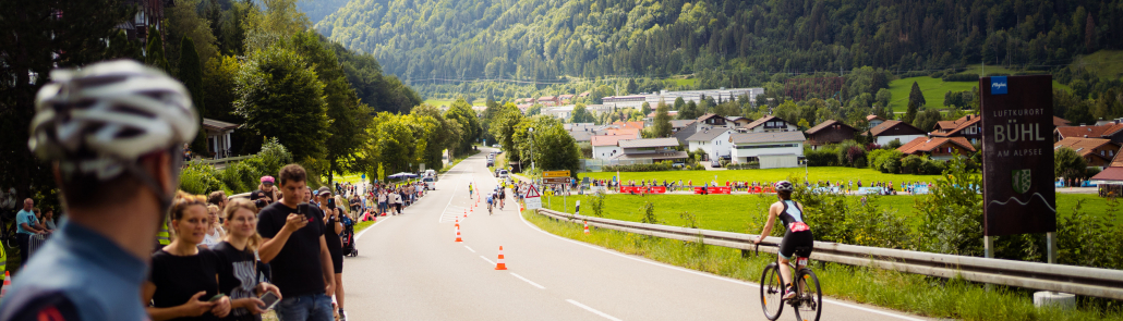 Blick auf die Radstrecke beim Allgäu Triathlon