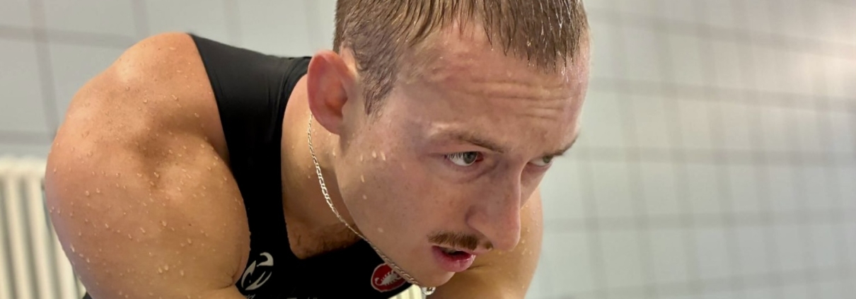 Blick in das Gesicht eines Athleten