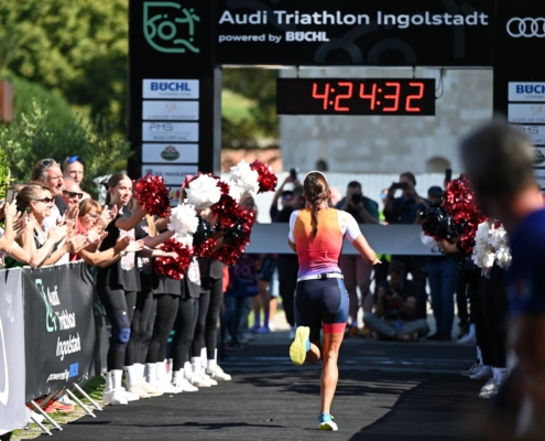 Ziel eines Triathlons