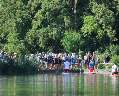 Blick auf See mit Starterfeld