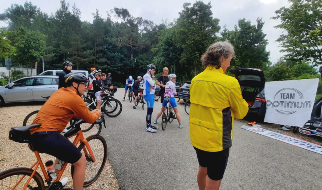 Sportler warten