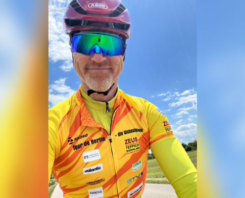 Portrait eines Radsportlers