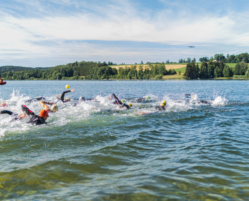 Schwimmen beim 39. GEALAN Triathlon Hof